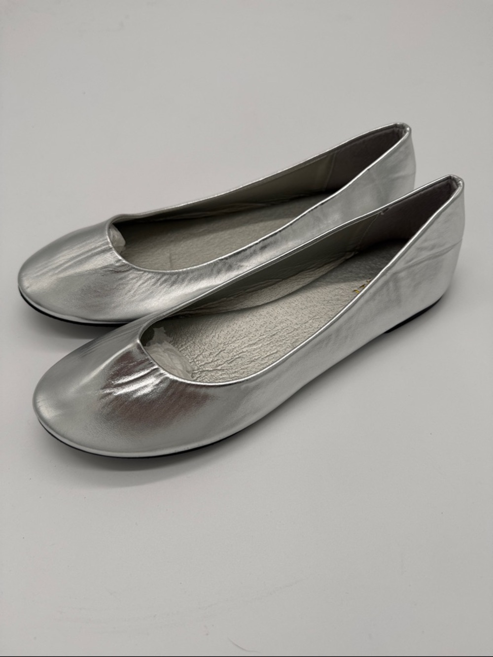 Silver Metallic Women's Ballet Flats